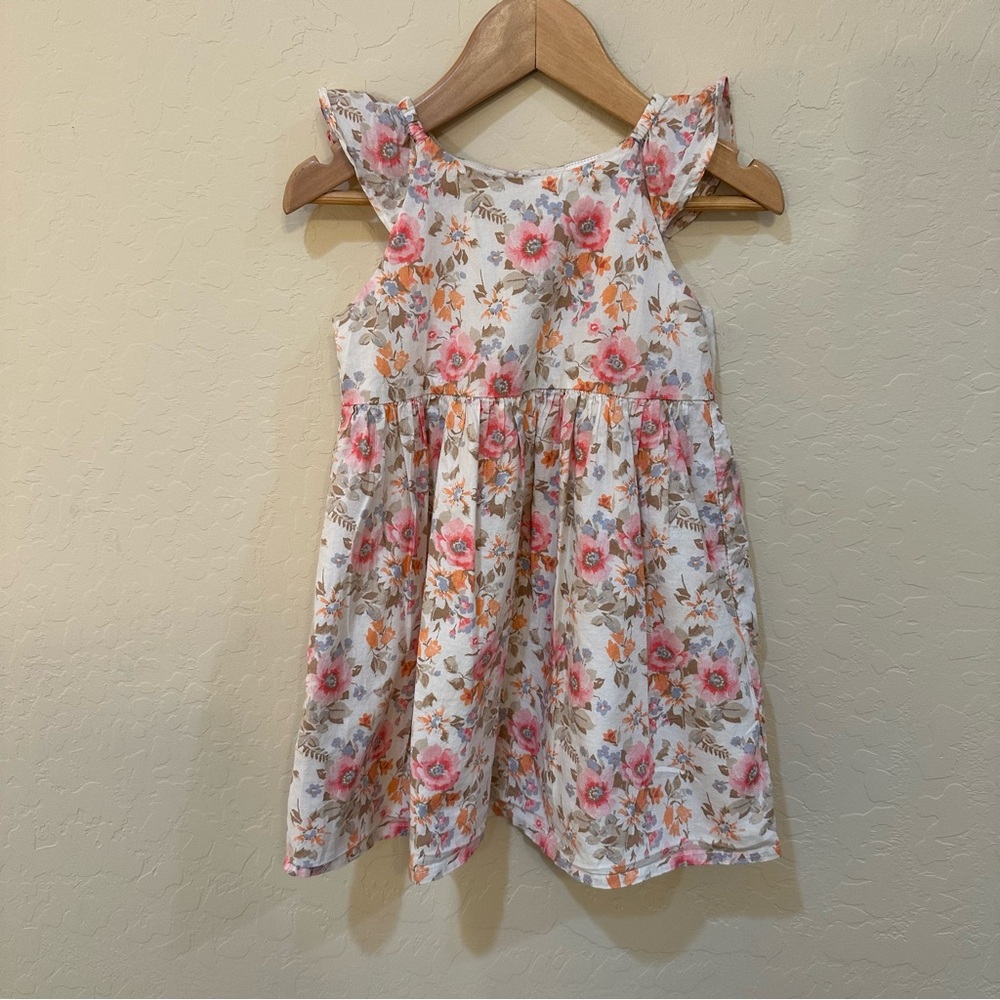Pale pink floral sun dress